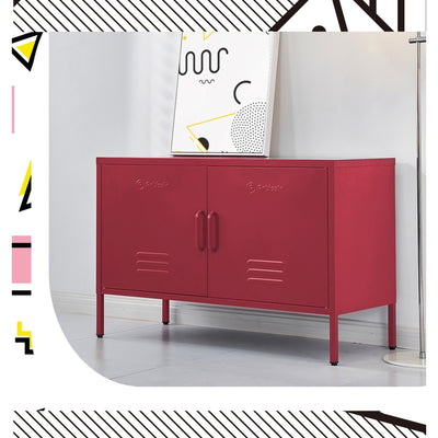 ArtissIn Buffet Sideboard Metal Cabinet - BASE Pink