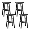 Artiss Bar Stools Kitchen Counter Stools Wooden Chairs Black x4