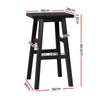 Artiss Bar Stools Kitchen Counter Stools Wooden Chairs Black x4