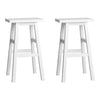 Artiss Bar Stools Kitchen Counter Stools Wooden Chairs White x2