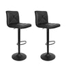 Artiss 2x Bar Stools Kitchen Dining Chairs Gas Lift Stool Leather Black