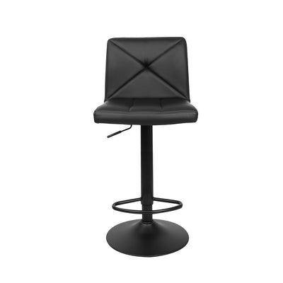 Artiss 2x Bar Stools Kitchen Dining Chairs Gas Lift Stool Leather Black