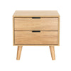 Artiss Bedside Table Drawers Nightstand Side End Table Storage Cabinet Pine MAJD