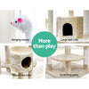 i.Pet Cat Tree 203cm Tower Scratching Post Scratcher Condo Trees House Bed Beige