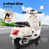 Kids Electric Ride On Car Motorcycle Motorbike Vespa Licensed GTS White