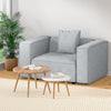 Artiss Modular Sofa Chaise Set 1-Seater Grey