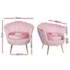 Artiss Armchair Velvet Pink Callista