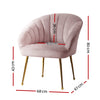 Artiss Armchair Velvet Pink Eloise