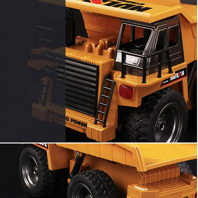 Remote Control Excavator Digger Construction RC Truck Vehicle Toys for Kids Gift