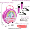 GOMINIMO Kids Portable Karaoke with Two Microphones (Round, Purple Unicorn) GO-KMM-105-HXDW