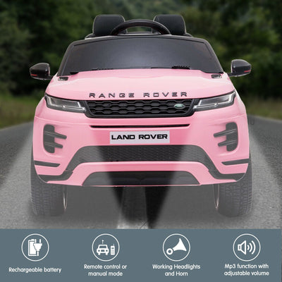 Kahuna Land Rover Licensed Kids Electric Ride On Car Remote Control - Pink