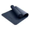 Powertrain Eco-friendly Dual Layer 6mm Yoga Mat | Navy | Non-slip Surface And Carry Strap For Ultimate Comfort And Portability