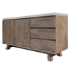 Stony 160cm Acacia Timber Buffet with Concrete Top - White