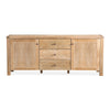 Woodland 140cm Buffet Table Cabinet Timber Wood 3 Drawer 2 Door Natural