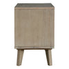 Abelia Bedside Nightstand 2 Drawers Storage Cabinet Shelf Side End Table - Brushed Smoke