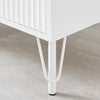 Lisa Wavy Fluted Bedside Table in White