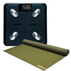 Jade Yoga Voyager Mat - Olive & Etekcity Scale for Body Weight and Fat Percentage - Black Bundle