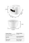 Kylin Electric Multi-Function 4 Cups Ceramic Pot Rice Cooker 2L White AU-K1020