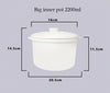 Kylin Electric Slow Cooker Stainless Steel Ceramic Pot Steamer 2.2L With 3 Containers