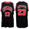 New Men's Basketball Jersey Sports T Shirt Tee Vest Tops Gym Chicago Los Angeles, Black - Chicago 23, M