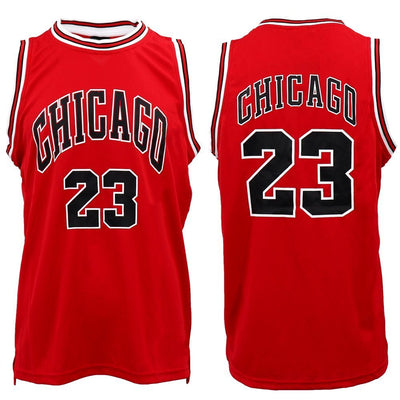 New Men's Basketball Jersey Sports T Shirt Tee Vest Tops Gym Chicago Los Angeles, Black - Chicago 23, M