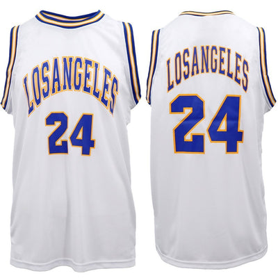 New Men's Basketball Jersey Sports T Shirt Tee Vest Tops Gym Chicago Los Angeles, Black - Chicago 23, L