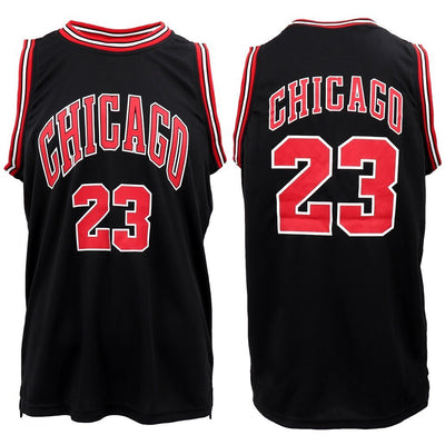 New Men's Basketball Jersey Sports T Shirt Tee Vest Tops Gym Chicago Los Angeles, Red - Chicago 23, M