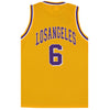 Kid's Basketball Jersey Tank Boys Sports T Shirt Tee Singlet Tops Los Angeles, Yellow - Los Angeles 6, 6