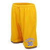 Men's Basketball Sports Shorts Gym Jogging Swim Board Boxing Sweat Casual Pants, Yellow - Los Angeles 6, S