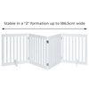 Four Panel Freestanding Dog Gate, White