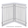 Wooden Dog Pen and Six Panel Pet Gate, White