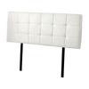 PU Leather Queen Bed Deluxe Headboard Bedhead - White