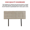 Linen Fabric King Bed Deluxe Headboard Bedhead - Beige