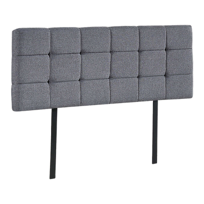 Linen Fabric Double Bed Deluxe Headboard Bedhead - Grey