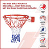 Pro Size Wall Mounted Basketball Hoop Ring Goal Net Rim Dunk Shooting Outdoor