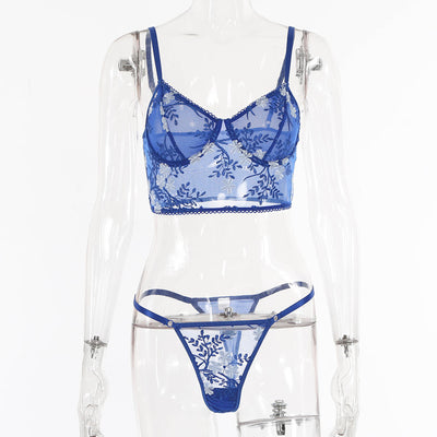 Embroidered Net Yarn Lingerie