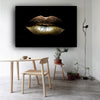 Wall Art Canvas Black And Gold Lips