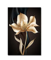 Black Gold Flower Wall Art Painting