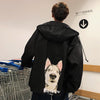 Men's Coat Loose Print Hooded Casual Jacket