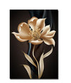 Black Gold Flower Wall Art Painting