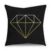 2 Piece Set Black Gold Cushion Covers