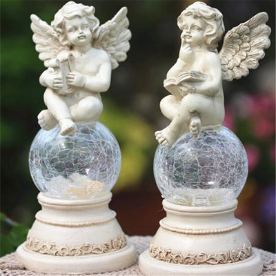 Garden Balcony Angel Solar Light 2 Pce Set