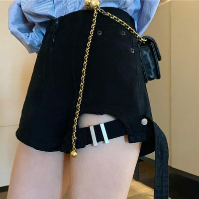 High Waist Denim Shorts