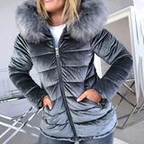 Ladies Winter Velvet Coat