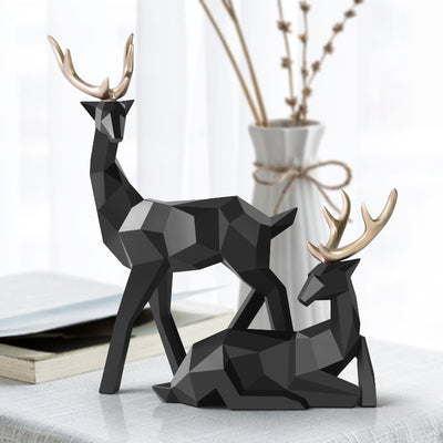 Sculpture Resin Deer Statue Set