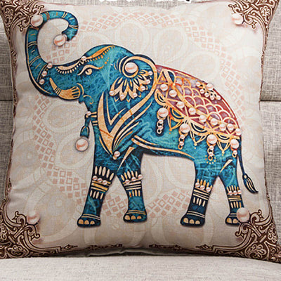 Elephant Pillow Cushion Cover