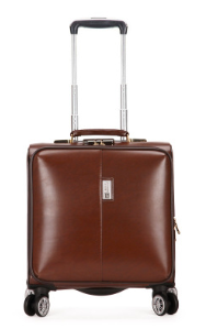 Business Leather Travel Suitcase