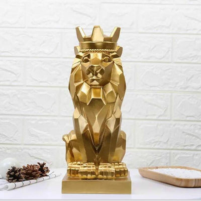 Crown Lion Ornament Statue