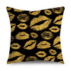 2 Piece Set Black Gold Cushion Covers