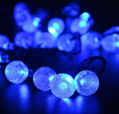 Crystal Solar Power LED Lamps String Lights